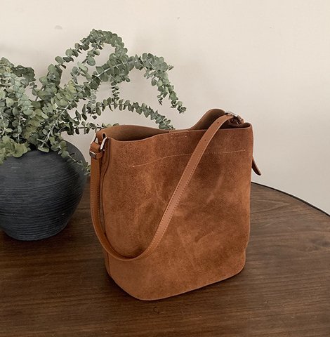 Kyoto Suede Bag. Жіноча сумка світло-коричнева з натуральної замші KSB2 фото