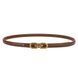 Leather Belt #12. Ремінець коричневий з натуральної шкіри з золотою фурнітурою BELT#12-3 фото