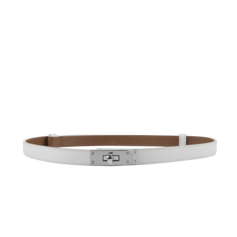 Leather Belt #7. Ремінець білий з натуральної шкіри зі срібною фурнітурою  [Передзамовлення. Надходження з 23 травня]  BELT#7-6 фото