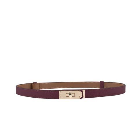 Leather Belt #7. Ремінець бордовий з натуральної шкіри з золотою фурнітурою  [Передзамовлення. Надходження з 8 серпня]  BELT#7-7 фото