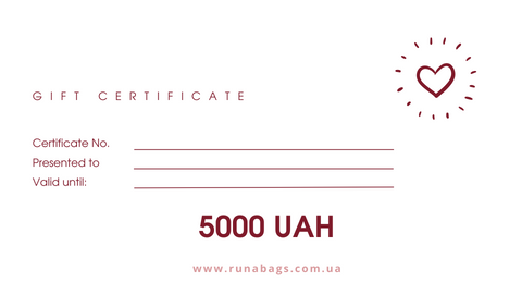Подарунковий сертифікат на суму 5000грн CERT6 фото