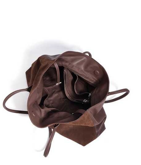 Купити Verona Suede-Leather Bag. Жіноча сумка шоколадна з