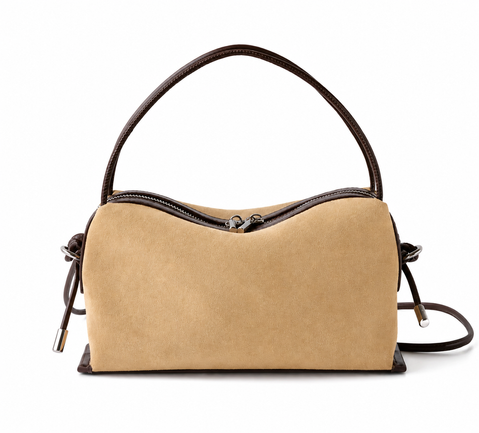 Avenzo Suede Bag. Жіноча сумка бежева з натуральної замші AVZ2 фото