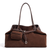Verona Suede-Leather Bag. Жіноча сумка шоколадна з натуральної замші і шкіри VSLB1 фото