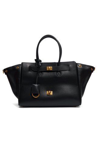 Barcelo Leather Bag Large. Жіноча сумка чорна з золотою фурнітурою з натуральної шкіри BLBL1 фото