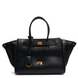 Barcelo Leather Bag Large. Жіноча сумка чорна з золотою фурнітурою з натуральної шкіри BLBL1 фото 1