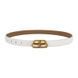 Leather Belt #10. Ремінець білий з натуральної шкіри з золотою фурнітурою BELT#10-4 фото