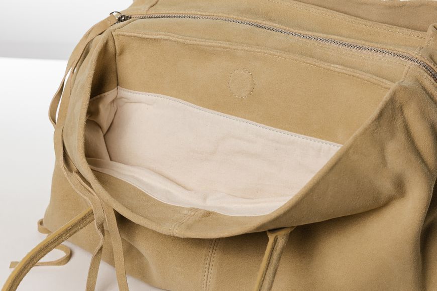 Tivoli Suede Bag. Жіноча сумка бежева з натуральної замші TVL2 фото