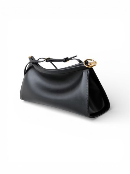 Bergamo Leather Baguette Bag. Жіноча сумочка чорна з натуральної шкіри BRGM2 фото