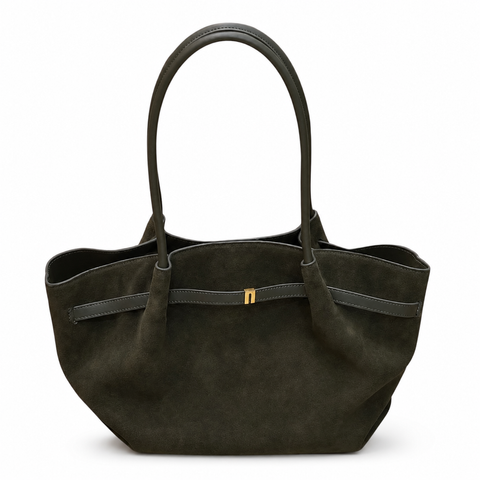 Serena Suede Bag. Жіноча сумка зелена з натуральної замші SRN1 фото