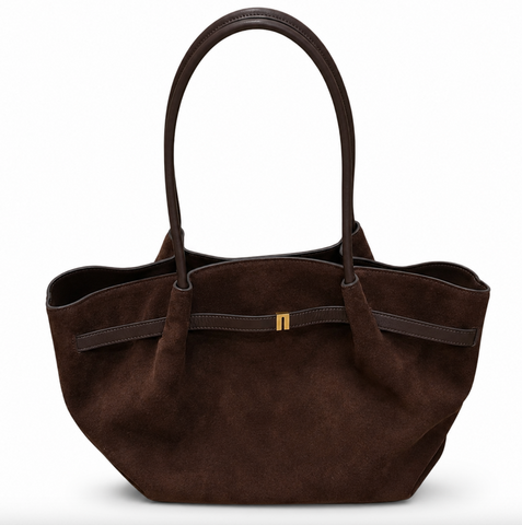 Serena Suede Bag. Жіноча сумка темно-коричнева з натуральної замші SRN2 фото