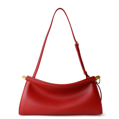 Bergamo Leather Baguette Bag. Жіноча сумочка червона з натуральної шкіри BRGM3 фото