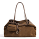 Verona Suede-Leather Bag. Жіноча сумка коричнева з натуральної замші і шкіри VSLB4 фото