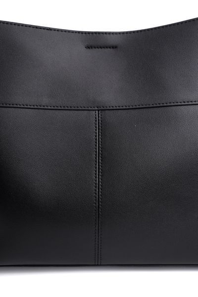 Luca Leather Bag Medium. Жіноча сумка чорна з натуральної шкіри LLBM2 фото