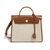 Kaya Leather Bag Large. Жіноча сумка з натуральної шкіри коричнева з білим  [Передзамовлення. Надходження з 27-го травня]  KALEB1 фото