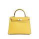 Mini Kelly Leather Bag. Жіноча сумка жовта з натуральної шкіри MKLB фото