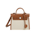 Kaya Leather Bag Small. Жіноча сумка з натуральної шкіри коричнева з білим  [Передзамовлення. Надходження з 13 червня]  KALEB2 фото 1