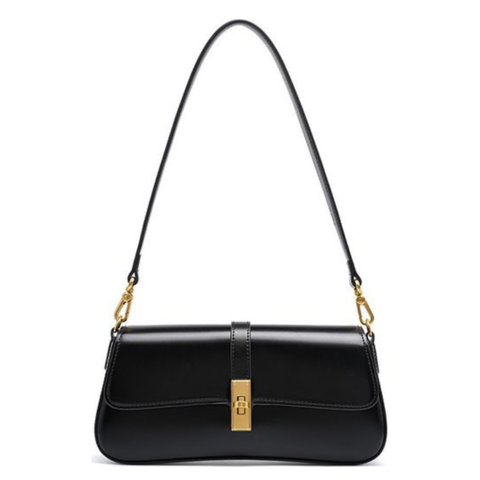 Niche Baguette Leather Bag. Жіноча сумка чорна з натуральної шкіри  [Передзамовлення. Надходження з 17 серпня]  NBLB1 фото