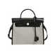 Kaya Leather Bag Large. Жіноча сумка з натуральної шкіри чорна з білим KALEB3 фото