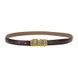 Leather Belt #11. Ремінець темно-коричневий з натуральної шкіри з золотою фурнітурою BELT#11-1 фото