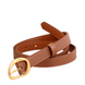 Leather Belt #5. Ремінець коричневий з натуральної шкіри з золотою фурнітурою BELT#5-2 фото 1
