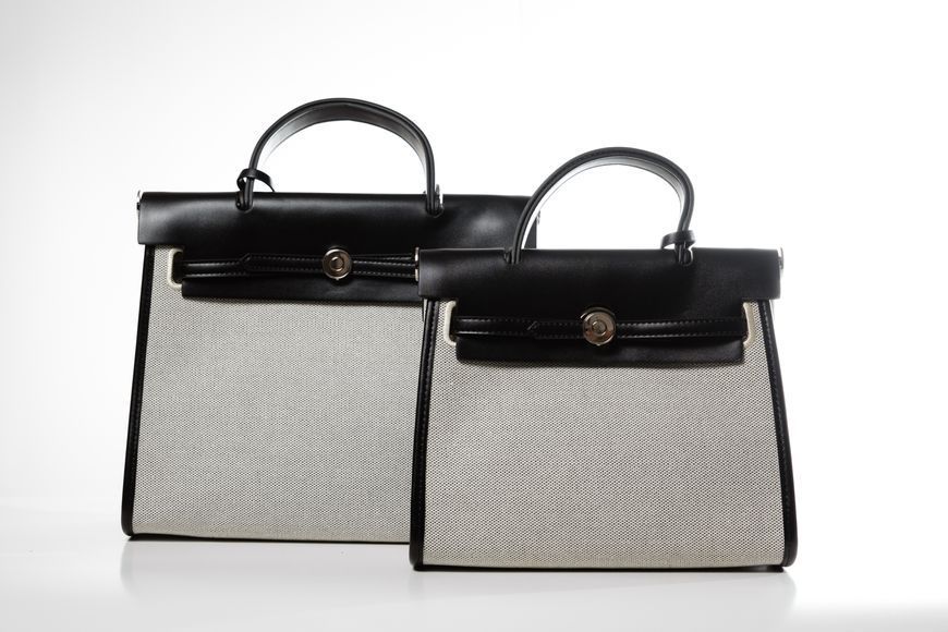 Kaya Leather Bag Small. Жіноча сумка з натуральної шкіри коричнева з білим KALEB2 фото