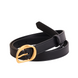 Leather Belt #5. Ремінець чорний з натуральної шкіри з золотою фурнітурою BELT#5-3 фото 1
