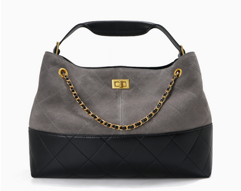 Milano Leather Bag. Жіноча сумка сіра з натуральної замші MLN1 фото
