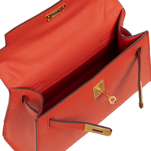 Mini Kelly Leather Bag. Жіноча сумка червона з натуральної шкіри MKLB фото