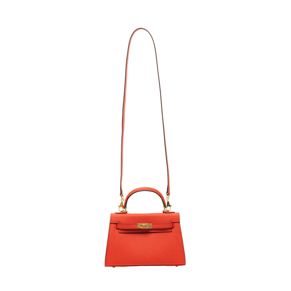 Mini Kelly Leather Bag. Жіноча сумка червона з натуральної шкіри MKLB фото