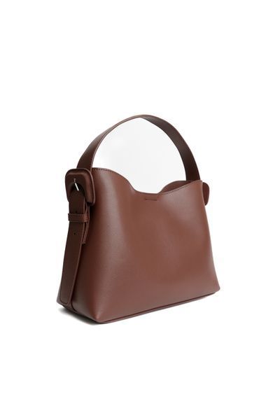 Luca Leather Bag Small. Жіноча сумка темно-коричнева з натуральної шкіри LLBS1 фото