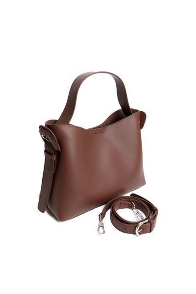 Luca Leather Bag Small. Жіноча сумка темно-коричнева з натуральної шкіри LLBS1 фото