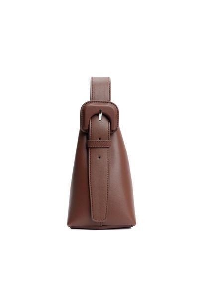 Luca Leather Bag Small. Жіноча сумка темно-коричнева з натуральної шкіри LLBS1 фото