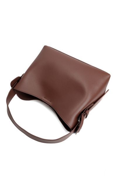 Luca Leather Bag Small. Жіноча сумка темно-коричнева з натуральної шкіри LLBS1 фото