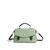 Como Leather Bag. Жіноча сумка зелена з натуральної шкіри з чорними вставками COLB2 фото