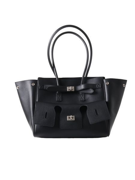Barcelo Leather Bag Large. Жіноча сумка чорна зі срібною фурнітурою з натуральної шкіри BLBL2 фото