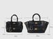 Barcelo Leather Bag Large. Жіноча сумка чорна зі срібною фурнітурою з натуральної шкіри BLBL2 фото 12