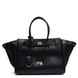 Barcelo Leather Bag Large. Жіноча сумка чорна зі срібною фурнітурою з натуральної шкіри BLBL2 фото 1