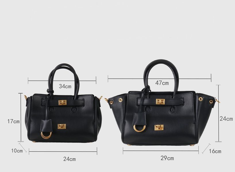 Barcelo Leather Bag Large. Жіноча сумка чорна зі срібною фурнітурою з натуральної шкіри BLBL2 фото
