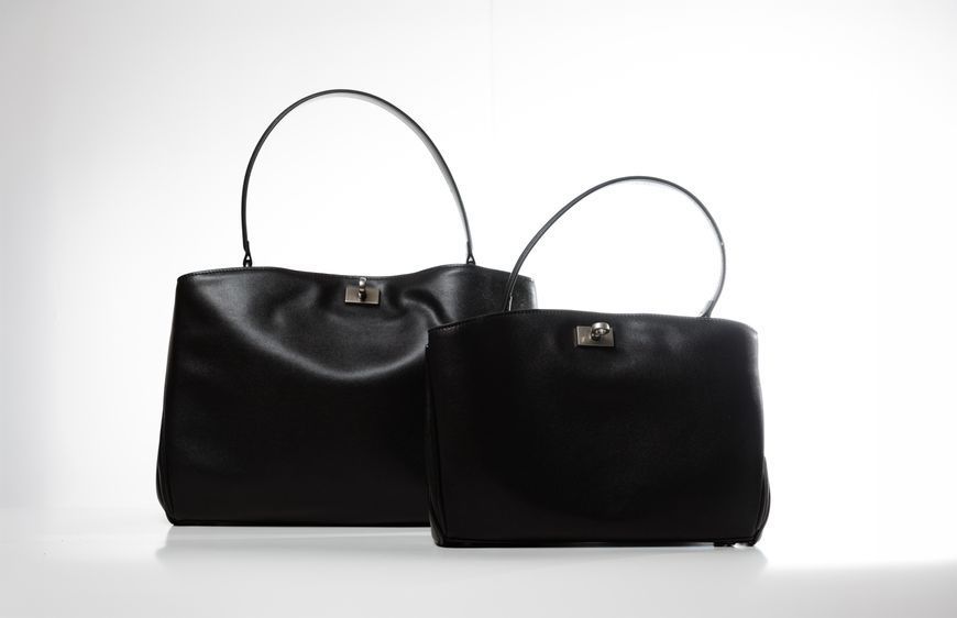 Rodeo Bag Medium. Жіноча сумка чорна зі срібною фурнітурою з натуральної шкіри RBL фото