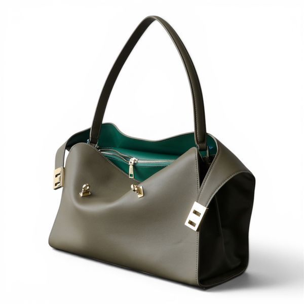 Monaco Leather Bag. Жіноча сумка оливкова з натуральної шкіри MOLB2 фото