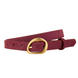 Suede Belt #2. Ремінець червоний з натуральної замші з золотою фурнітурою SBELT#2-4 фото