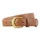 Leather Belt #6. Ремінець коричневий з натуральної шкіри з золотою фурнітурою BELT#6-2 фото