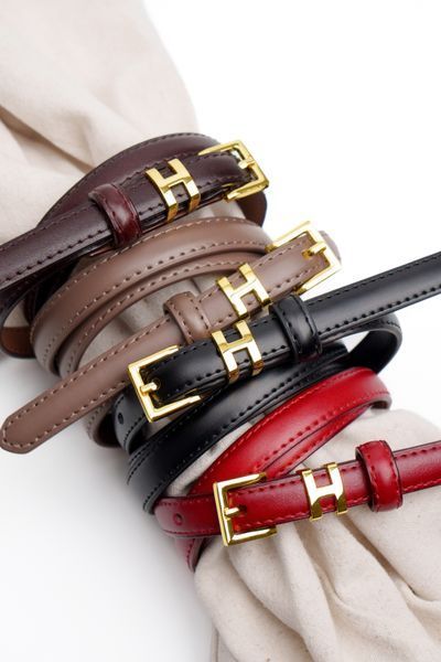 Leather Belt #8. Ремінець чорний з натуральної шкіри з золотою фурнітурою BELT#8-1 фото