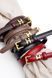 Leather Belt #8. Ремінець чорний з натуральної шкіри з золотою фурнітурою BELT#8-1 фото 3