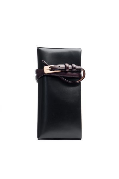 Leather Belt #9. Ремінець темно-коричневий з натуральної шкіри з золотою фурнітурою BELT#9-1 фото