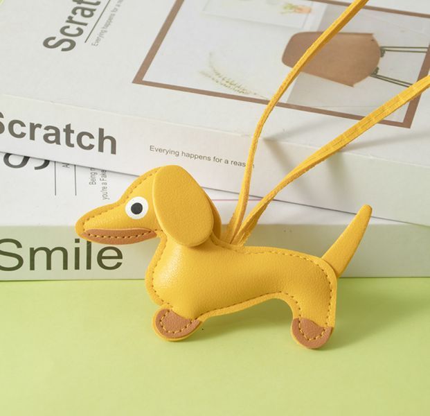 Keyrings Dogs&Unicorns #2. Аксесуар для сумки такса жовта DGS&U фото
