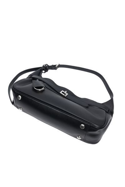 Bel Air Leather Bag. Жіноча сумка чорна зі срібною фурнітурою BAB фото