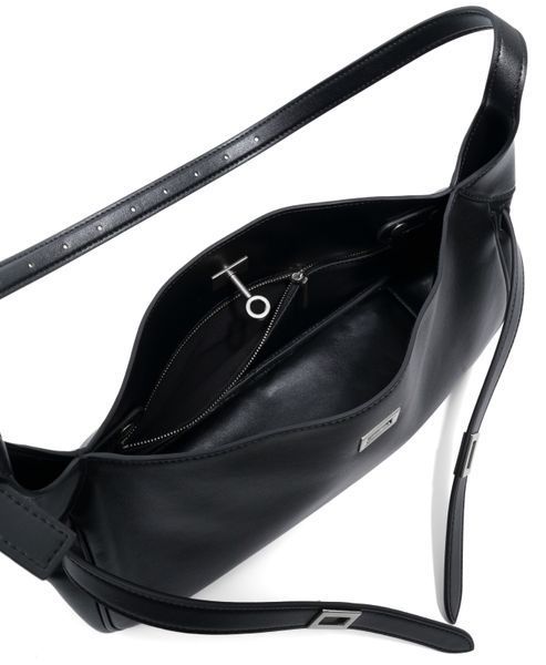 Bel Air Leather Bag. Жіноча сумка чорна зі срібною фурнітурою BAB фото