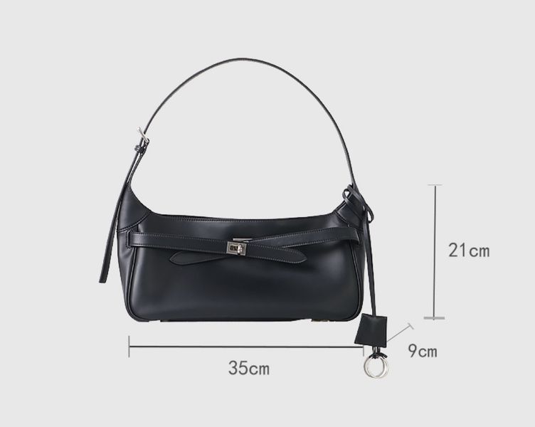 Bel Air Leather Bag. Жіноча сумка чорна зі срібною фурнітурою BAB фото